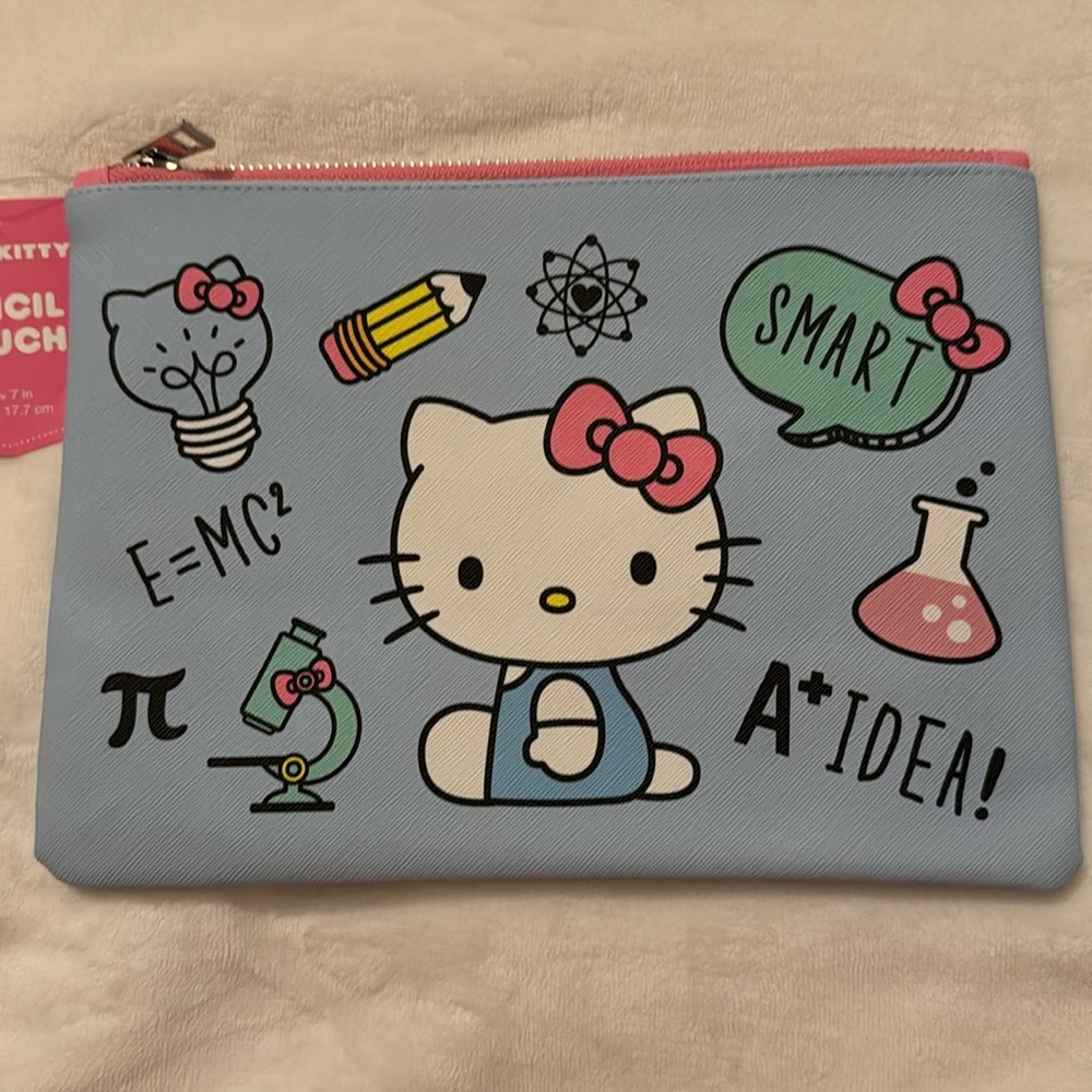 Light Blue Hello Kitty Large Pencil Bag